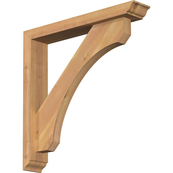 Ekena Millwork Legacy Traditional Smooth Bracket w/ Offset Brace, Western Red Cedar, 3 1/2"W x 20"D x 20"H BKT0402X20X20LEC01SWR - main